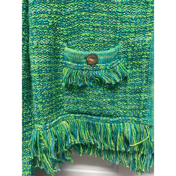 Lilly Pulitzer Simora cardigan Evergreen exotic tweed size Medium - Picture 5 of 7